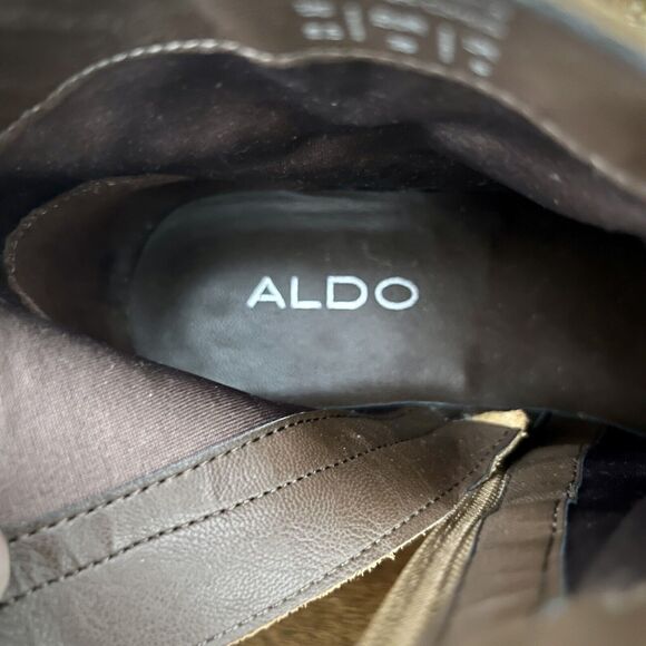 Aldo Tan Brown Suede Zip Ankle Bootie Boot Women Size 8.5 EUC - Picture 7 of 8
